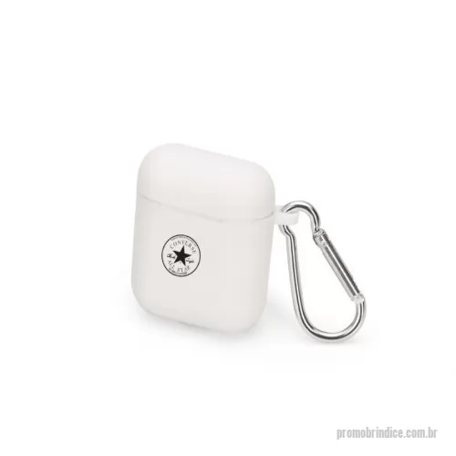 Fone personalizado - Fone de ouvido bluetooth com case carregador de fechamento magnético, Acompanha cabo USB Lightning.  