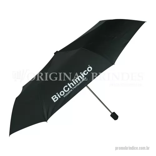 Guarda chuva personalizada - Guarda Chuva Sombrinha Dobrável, cabo plástico. Disponível na cor Preta.