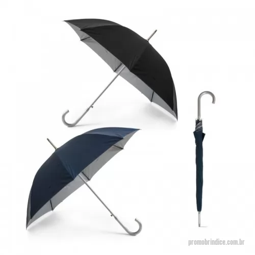 Guarda chuva personalizada - Guarda-chuva em poliéster 190T. Haste e pega em alumínio com mecanismo de abertura automática. ø1050 mm | 890 mm