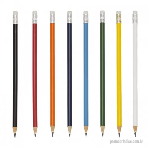Lápis ecológico personalizados - Lápis resinado colorido com borracha e grafite preto, guarnição prateada.