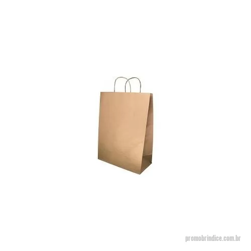 Sacola de papel personalizada - Sacola de papel kraft com alça retorcida