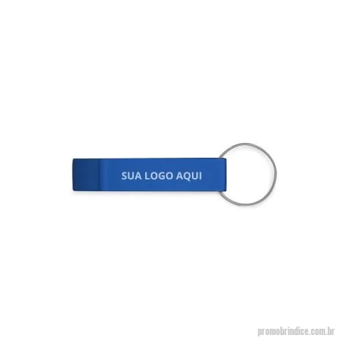 Abridor de garrafa personalizado - O Chaveiro em Alumínio com Abridor de Garrafas é um brinde prático e versátil, ideal para o dia a dia. Compacto e leve, mede 11 x 60 x 15 mm, sendo fácil de transportar e perfeito para acompanhar suas chaves. Produzido em alumínio resistente, combina utilidade e durabilidade, tornando-se uma excelente opção para ações promocionais, brindes corporativos ou lembranças personalizadas. Além de manter suas chaves organizadas, oferece a conveniência de abrir garrafas em qualquer ocasião.