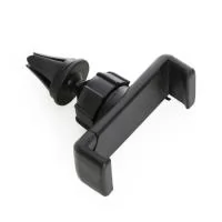Suporte veicular rotacionável com haste regulável e garra de encaixe. Acompanha rosca para fixação do suporte no ângulo desejado. 