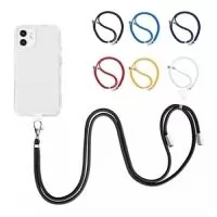 Salva celular em cordinha com tag em PVC