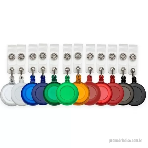 Acessório para crachá personalizado - Porta crachá retrátil plástico, cores leitosas e translúcidas. Roller clip possui sistema extensor em nylon que após puxar é recolhido automaticamente. Possui presilha metálica na parte traseira e alça plástica com botão