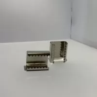 Garrinha Dentada para fechamento de cordão Tamanho: 12mm Banho: Níquel Fabricante: Brustelo
