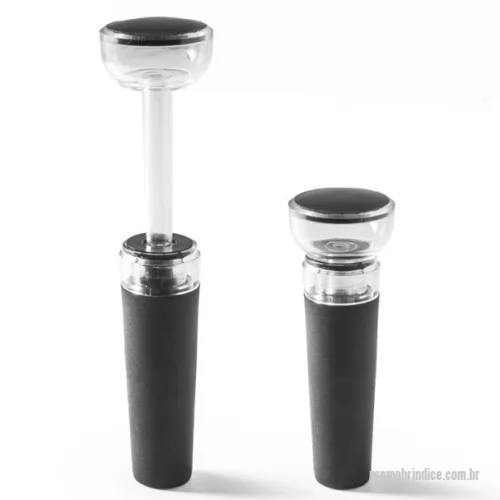 Acessório para vinho personalizado - Rolha de vinho com sistema de bomba de vácuo para garrafas de vinho. Ideal para substituir a tradicional rolha de cortiça. Fornecido em caixa presente. 30 x 90 mm