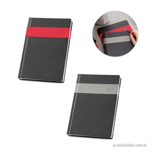 Agenda personalizada - Agenda A5 em c. sintético com marcador em fita. 148 x 210 mm