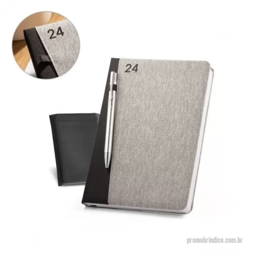 Agenda personalizada - Agenda no formato B5 com acabamento profissional, ideal para uso diário, ações promocionais e brindes corporativos. Personalize com sua marca.