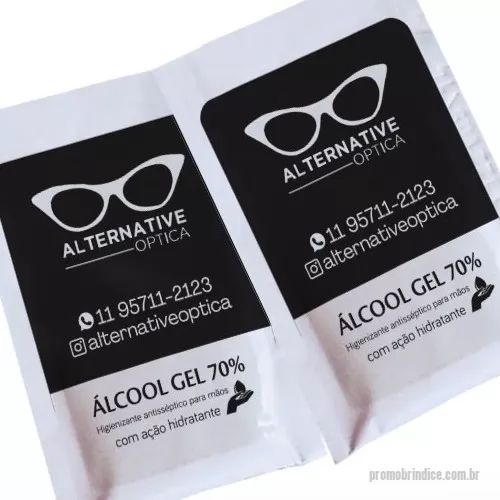Álcool em gel personalizado - Gel Antisséptico 70%  Sache 3 gramas Personalizado em Adesivo
