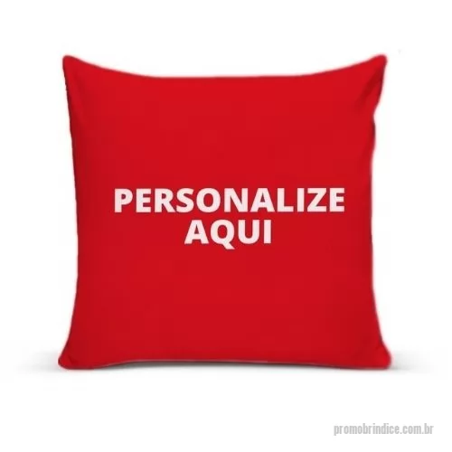 Almofada personalizada - Almofada Decorativa Vermelha Tactel 40x40 Personalizada com sua logo Silk 1 Cor