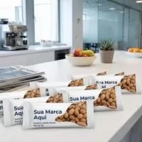Amendoim Japonês com Embalagem Individual Personalizada é uma ótima opção de brinde promocional e uma ferramenta perfeita para fidelizar o seu cliente