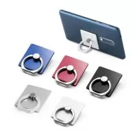 Suporte de anel para celular em ABS com autocolante no verso. 35 x 40 x 6 mm