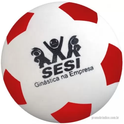 Antiestresse personalizado - Bolinha de Vinil Antiestresse modelo futebol, com área de impressão da logomarca. 