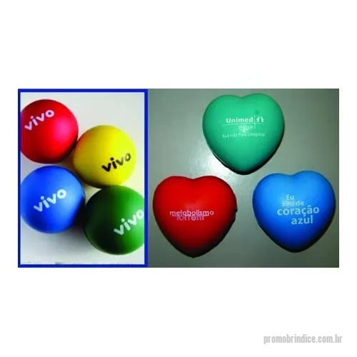 Antiestresse personalizado - ANTISTRESS FORMATO BOLA OU CORAÇÃO- gravado 1 cor