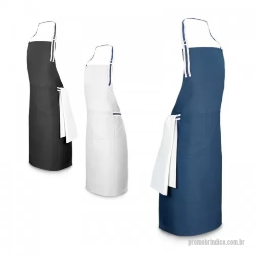 Avental personalizado - Avental em algodão e poliéster (150 g/m²) com 2 bolsos frontais. Ajustável com fivela. 650 x 850 mm | Bolso: 170 x 180 mm