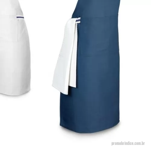 Avental personalizado - Avental em algodão e poliéster (150 g/m²) com 2 bolsos frontais. Ajustável com fivela. 650 x 850 mm | Bolso: 170 x 180 mm