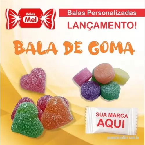 Bala personalizada - Bala Personalizada 01 com sua logomarca. 20 anos ajudando a cotar Brindes Promocionais com várias empresas num único clique. Balas, Pirulitos , Biscoitos e Chocolates Promocionais para Empresas,Comercio o melhor e mais Barato Brinde Promocional do MercadoBalas, Pirulitos , Biscoitos e Chocolates Promocionais para Empresas,Comercio o melhor e mais Barato Brinde Promocional do MercadoBala Personalizada, 142208, Balas Mel. Clique e Cote no Portal PromoBríndice!