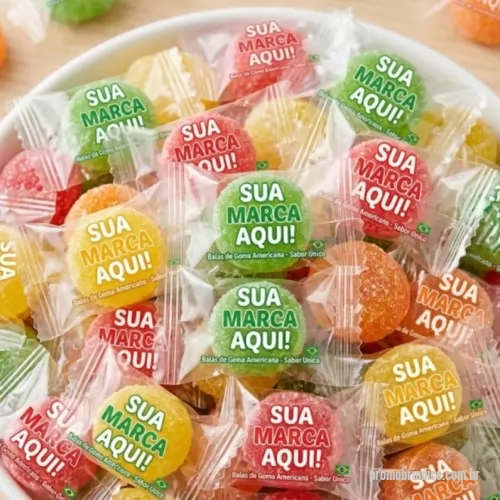 Bala personalizada - Balas de Goma Americana são uma ótima opção de brinde promocional e uma ferramenta perfeita para fidelizar o seu cliente.