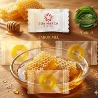 Balas Personalizadas Tradicionais Sabor Mel é uma ótima opção de brinde promocional e uma ferramenta perfeita para fidelizar o seu cliente.