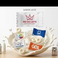 Balas Personalizadas Tradicionais Sabor Leite é uma ótima opção de brinde promocional e uma ferramenta perfeita para fidelizar o seu cliente