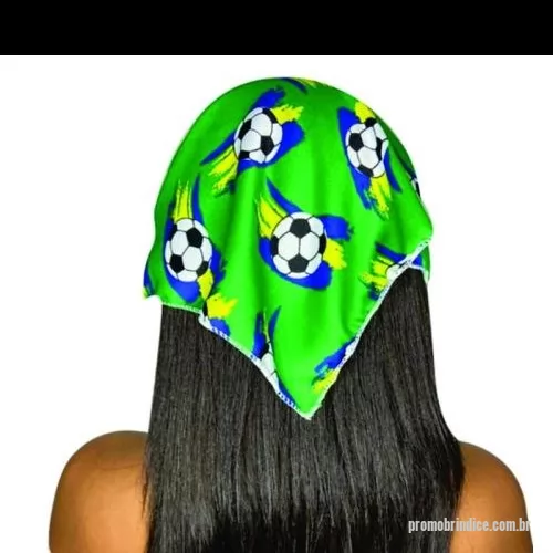Bandana personalizada - Bandana quadrada, com dimensões 5,5x5,5 cm, confeccionada em malha de poliéster sublimada