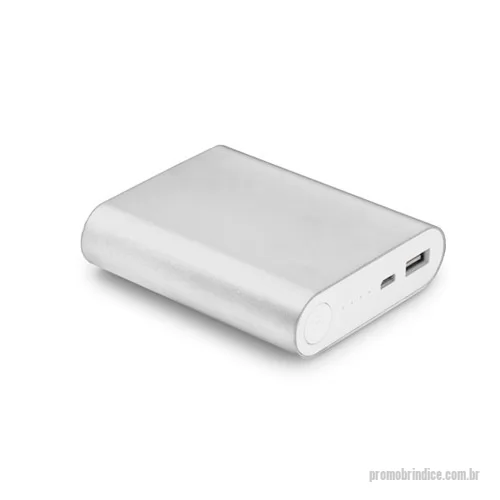 Bateria auxiliar para celular personalizada - Bateria Externa Power Bank Personalizada. Com 4 baterias de 2000 mAh totalizando 8.000 mAh e indicador de bateria. É energia mais que suficiente para carregar o seu aparelho