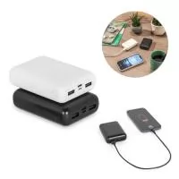 	Bateria portátil em ABS 100% reciclado, com capacidade de 10