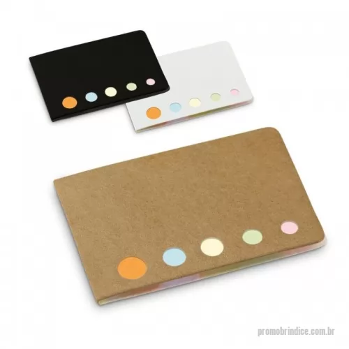 Bloco adesivado ecológico personalizado - 5 blocos adesivados com 20 folhas cada. 80 x 60 x 3 mm