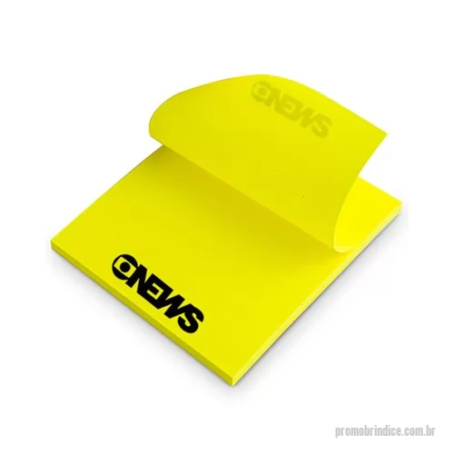 Bloco Anotações personalizado - Bloco auto adesivo personalizado com 100 folhas, confeccionado no tamanho de 7,5 x 5 cm. Brinde de baixo custo com boa área de personalização. Ideal para ser distribuído como brindes personalizados em feiras, palestras e reuniões