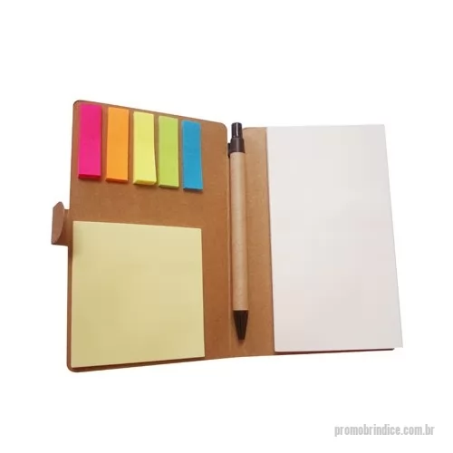 Bloco Anotações personalizado - Bloco Personalizado Post-it + Caneta, Peso 80 gramas, Tamanho 15,3 cm x 10,3 cm