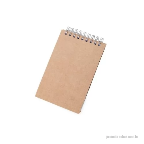 Bloco Anotações personalizado - Bloco de anotações ecológico com wire-o. Contém aproximadamente 80 páginas pautadas na cor branca.