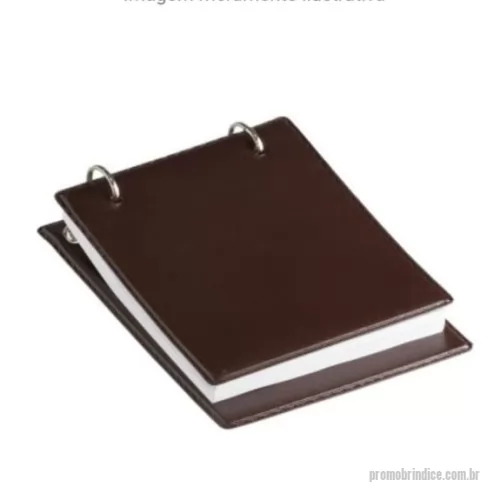 Bloco Anotações personalizado - Bloco de anotações de mesa marrom, material premium de couro ecologico, com 150 folhas, Formato Frente - 160mm X 130mm | Formato Verso 190mm X 136mm