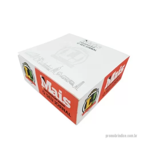 Bloco cubo personalizado - Tamanho: 9 x 9 x 3,75 cm de altura. Aproximadamente 375 folhas Impressão somente serigráfica nas laterais.