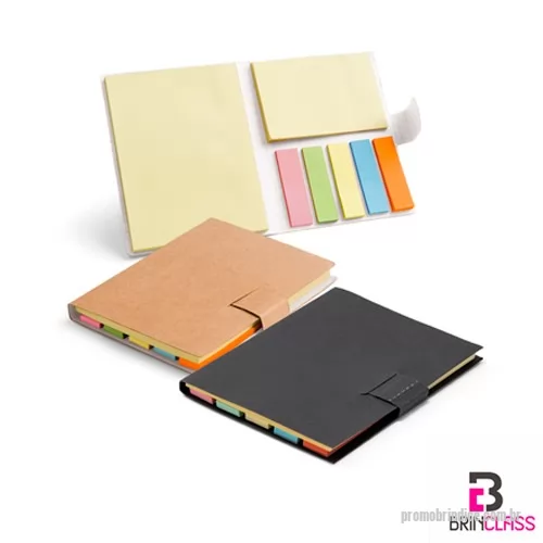 Bloco ecológico personalizado - Bloco de Anotação Ecológico com Post-It Personalizado