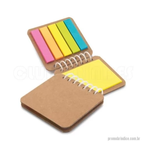 Bloco ecológico personalizado - Bloco em Papel Kraft. 6 blocos adesivados: 25 folhas cada. Gravação da logomarca em 1 cor já inclusa.