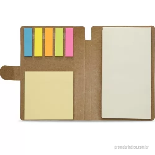 Bloco ecológico personalizado - Bloco de Anotações com Autoadesivos 15,3 X 10,3 cm