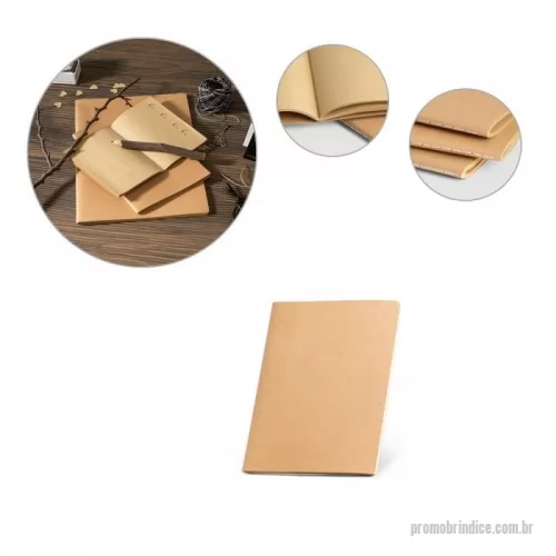 Bloco personalizado - Caderno A6 com capa em cartão (250 g/m²) e cantos redondos. Contém 40 folhas lisas, costuradas, em papel reciclado proveniente de gestão florestal sustentável. 100 x 145 mm