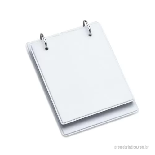 Bloco personalizado - Bloco de anotação de mesa com trilho de ferro, material couro sintético. Possui aproximadamente 150 folhas sem pauta. OBS.: PEDIDOS APENAS MÚLTIPLOS DE 10 PEÇAS!