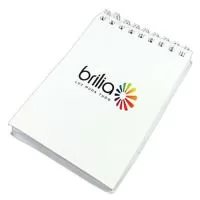 Fabricação própria, blocos personalizados do seu jeito. Permite lâminas de publicidade. Bloco de capa flexível com arte em 4 cores, miolo com 96 folhas com ou sem personalizadas e acabamento em wire-o 