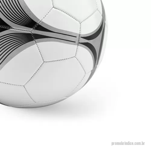 Bola de Futebol personalizada - Bola de futebol em PVC, com linhas prateadas e pretas. Tamanho 5