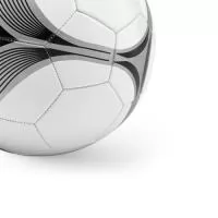 Bola de futebol em PVC, com linhas prateadas e pretas. Tamanho 5