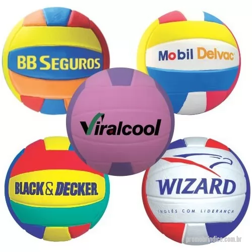 Bola de Volei personalizada - Bola de vôlei de EVA n° 8 com 20 cm de diâmetro, com aplicação da logomarca.