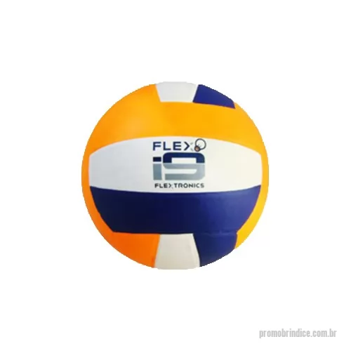 Bola de Volei personalizada - Bola de Voleibol Oficial 18 Gomos Peso e Medida Oficial produzida cobertura em vibox semi brilho matrizada- com peso variando entre 220 gr. a 240 gr.- com medida entre 65-0 cm a 67 cm de diâmetros conforme pressão contida- câmara de vinil- válvula removível- acabamento interno com fio de poliéster tramado colado com látex natural para maior resistência- 18 gomos iguais emparelhados 3 a 3 e independentes com aplicação de logo em silk em 2 gomos opostos centrais para artes em até 3 cores a traço e podendo variar as cores na montagem dos gomos sem custo- embalagem padrão em plástico cristal shurincado individual- embalagem múltipla em saco ráfia branco com 50 bolas cheias medindo 0-40 X 0-80 X 1-20 mts e pesando 12-50 kg. NCM = Nº 95.06.62.00.