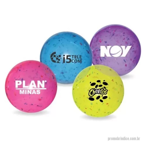 Bola personalizada - Bola de vinil Confete n° 8 com 20 cm de diâmetro, com área para aplicação de logomarca.