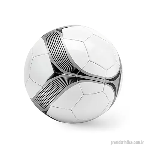 Bola personalizada - Bola de futebol brinde personalizado é confeccionada em PVC resistente, com design moderno em linhas prateadas e pretas. Perfeita para práticas esportivas e momentos de lazer, ela possui tamanho 5 e atende aos padrões de qualidade e segurança. Produto certificado conforme a portaria Inmetro nº302 de 12/Jul/2021, garantindo confiabilidade e desempenho.