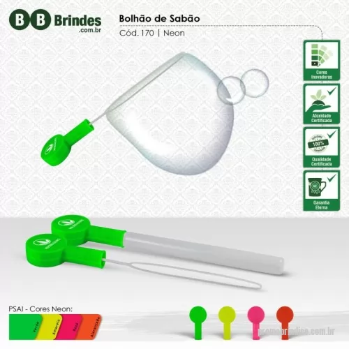 Bolha de sabão personalizada - Produto interativo que permite fazer bolhas de sabão gigantes. Criado especialmente para o público infantil, possui alta resistência e certificação do INMETRO. Ideal para escolas, comércio e indústria do segmento infantil