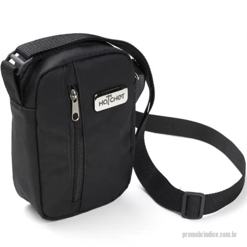 Bolsa carteiro personalizada - Shoulder Bag em Nylon com alça transversal em nylon CA com regulador - Bolso frente com ziper e forro interno em resinado, costura interna com viés, Personalização Serigrafia - Medida 15x19x5 lateral.