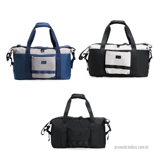 Bolsa de academia personalizada - Bolsa Esportiva de Nylon 18 Litros sob medida para transportar uniformes, calçados e outros tipos de equipamentos esportivos. Feita com poliéster e malha, ela é resistente à água