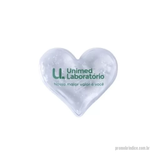 bolsa de gel personalizada - Bolsa de gel formato coração personalizado - tamanho 8x7